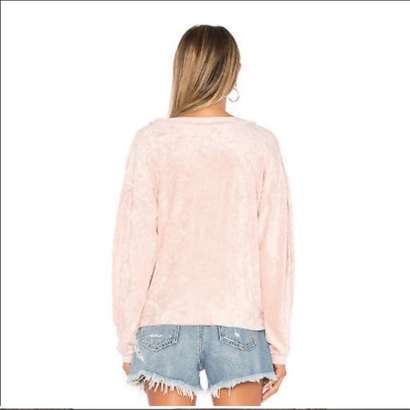 Free people Milan pink velvet top - Picture 2 of 6
